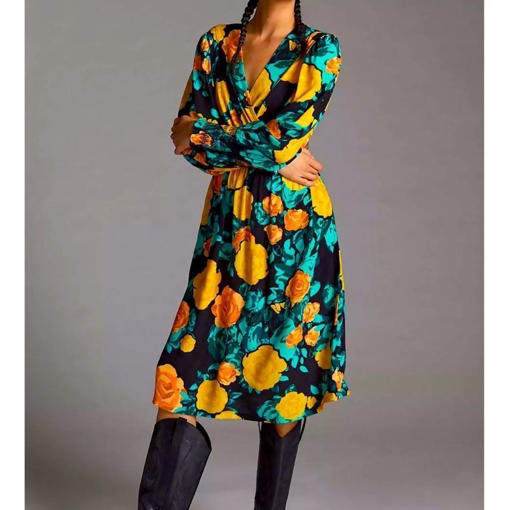 Tracy Reese Floral Midi Dress